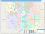 Otter Tail County Wall Map Color Cast Style